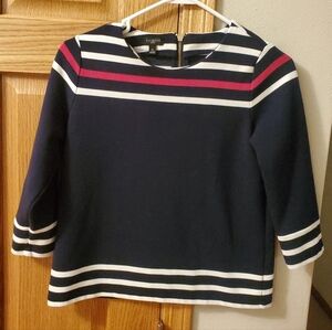 Talbots Women’s Size Small Petite SP Patriotric Red, White & Blue Shirt Blouse